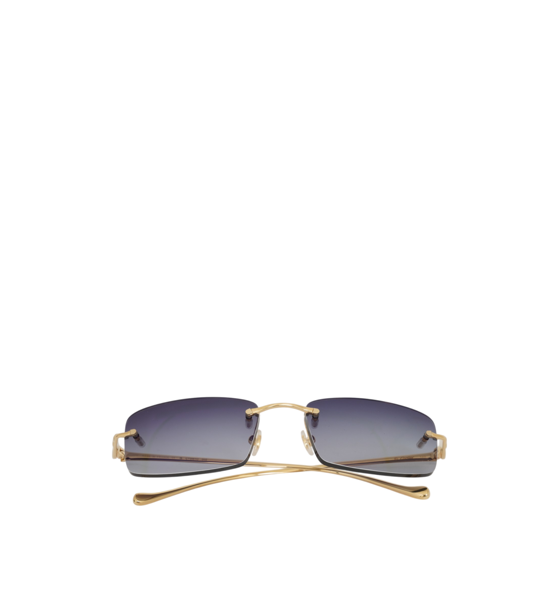 Cartier Sunglasses CT0061O-002 Panthere 2D Gold Grey Lens