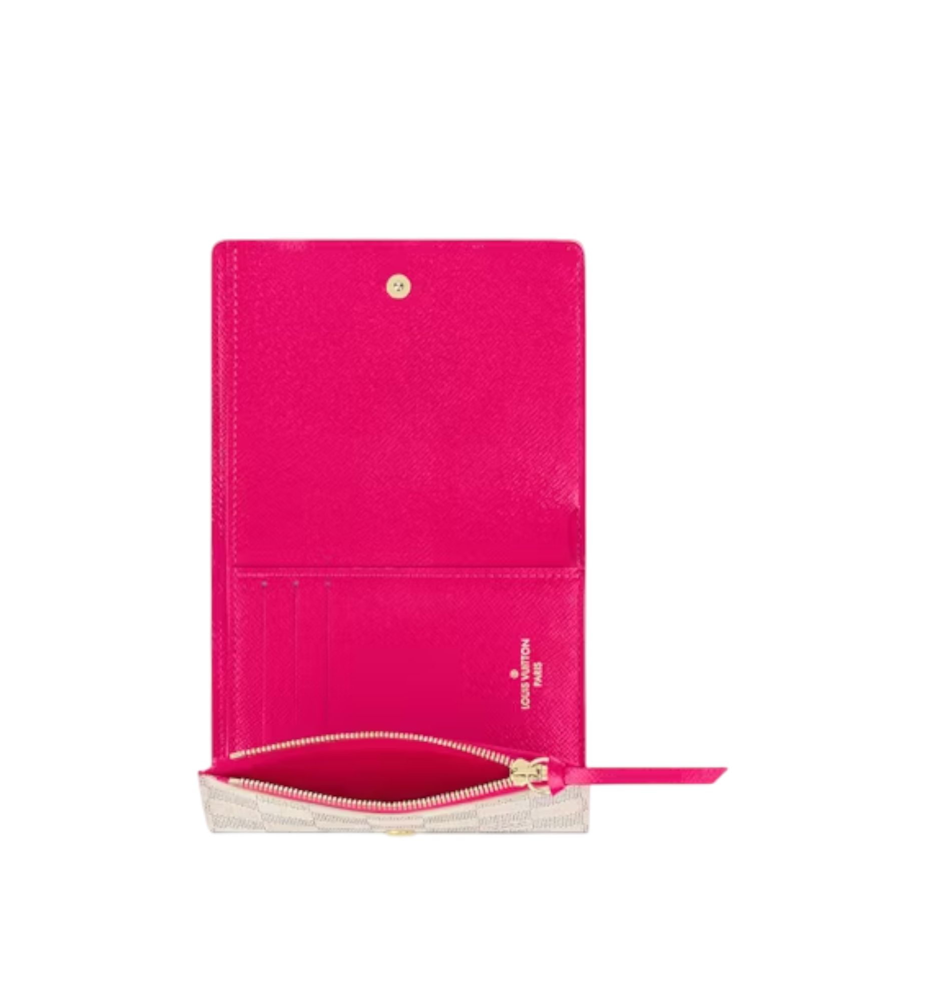 Louis Vuitton Victorine Wallet Damier Azur Vivienne Fuchsia Pink