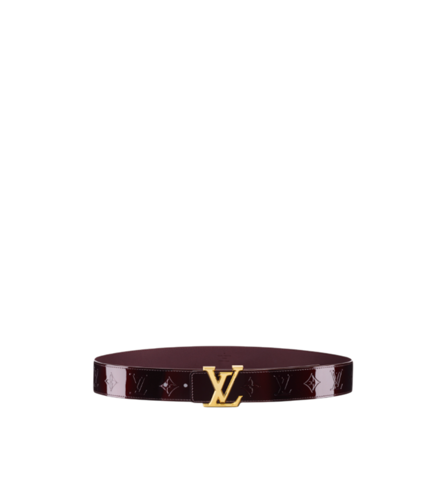 Louis Vuitton Belt Vernis Gold Wine