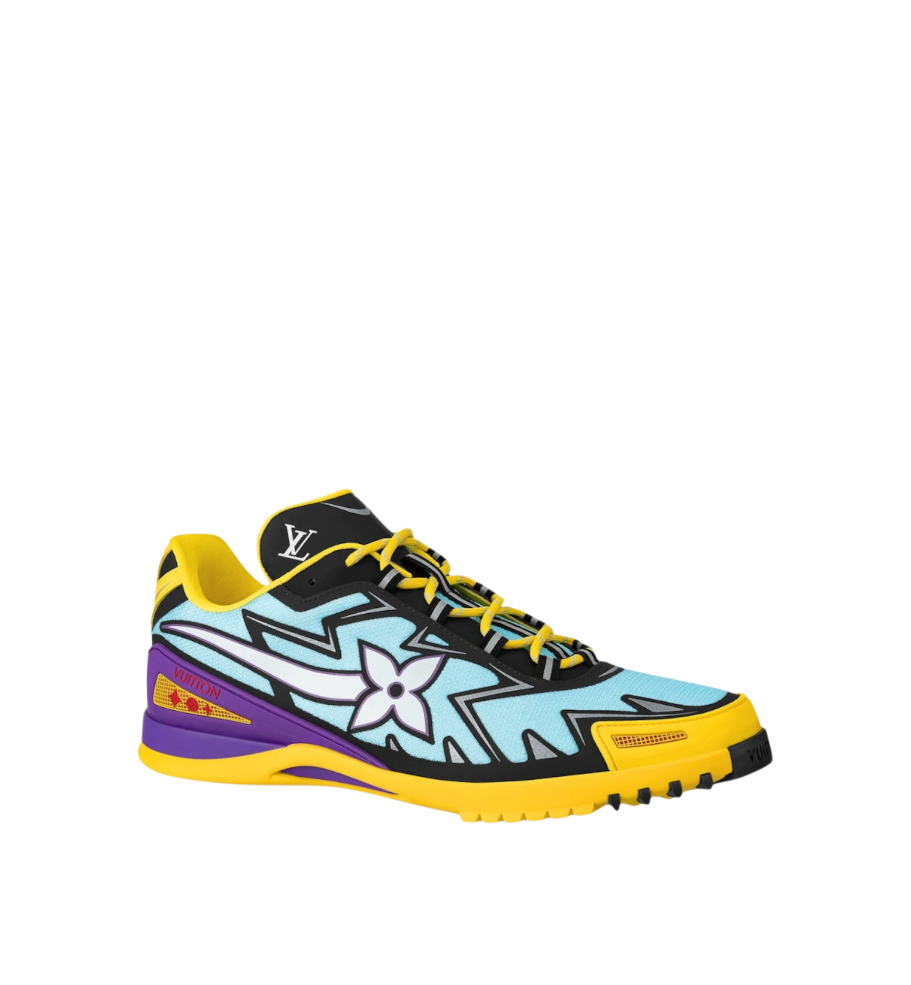 LOUIS VUITTON SPRINT ATHLETIC SNEAKERS BLACK/YELLOW MEN
