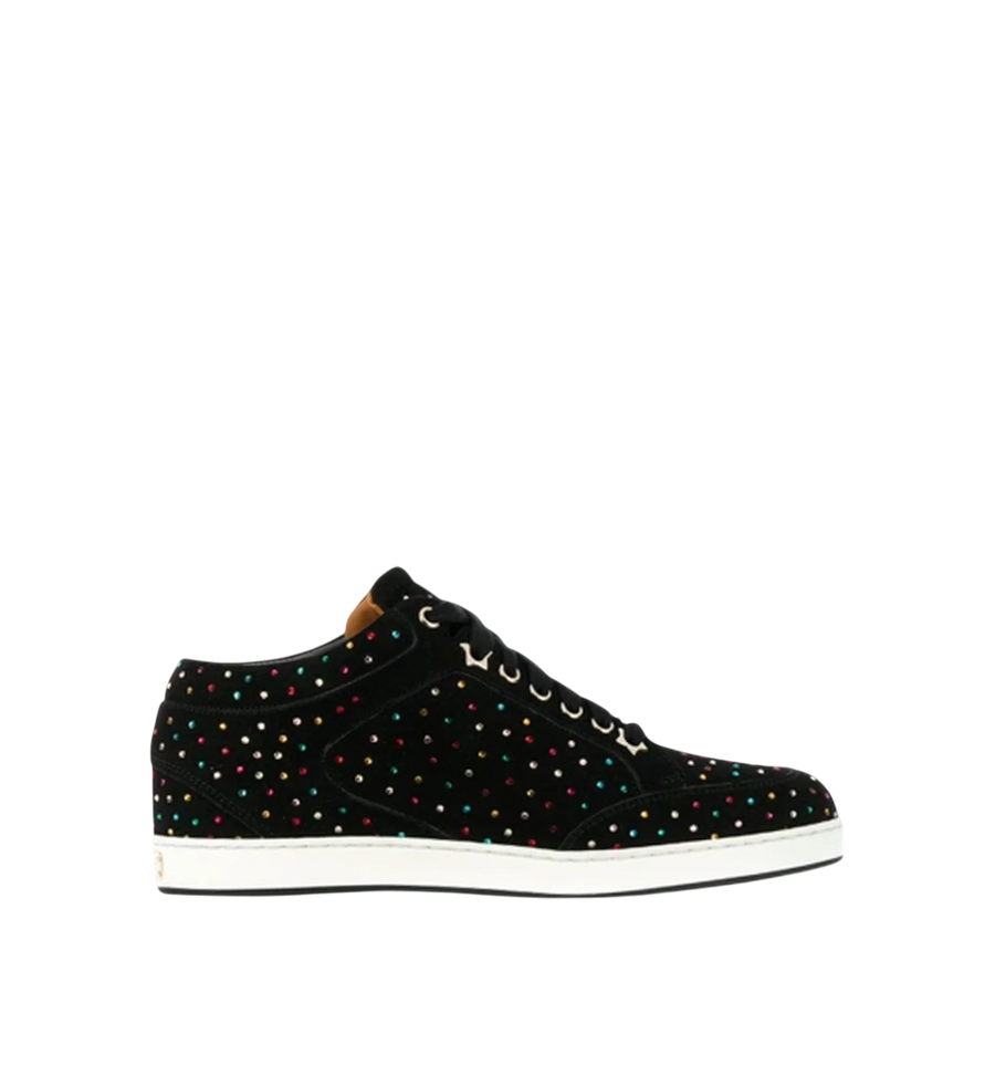Jimmy Choo 5th Ave Suede Sneaker With Strass Black Women