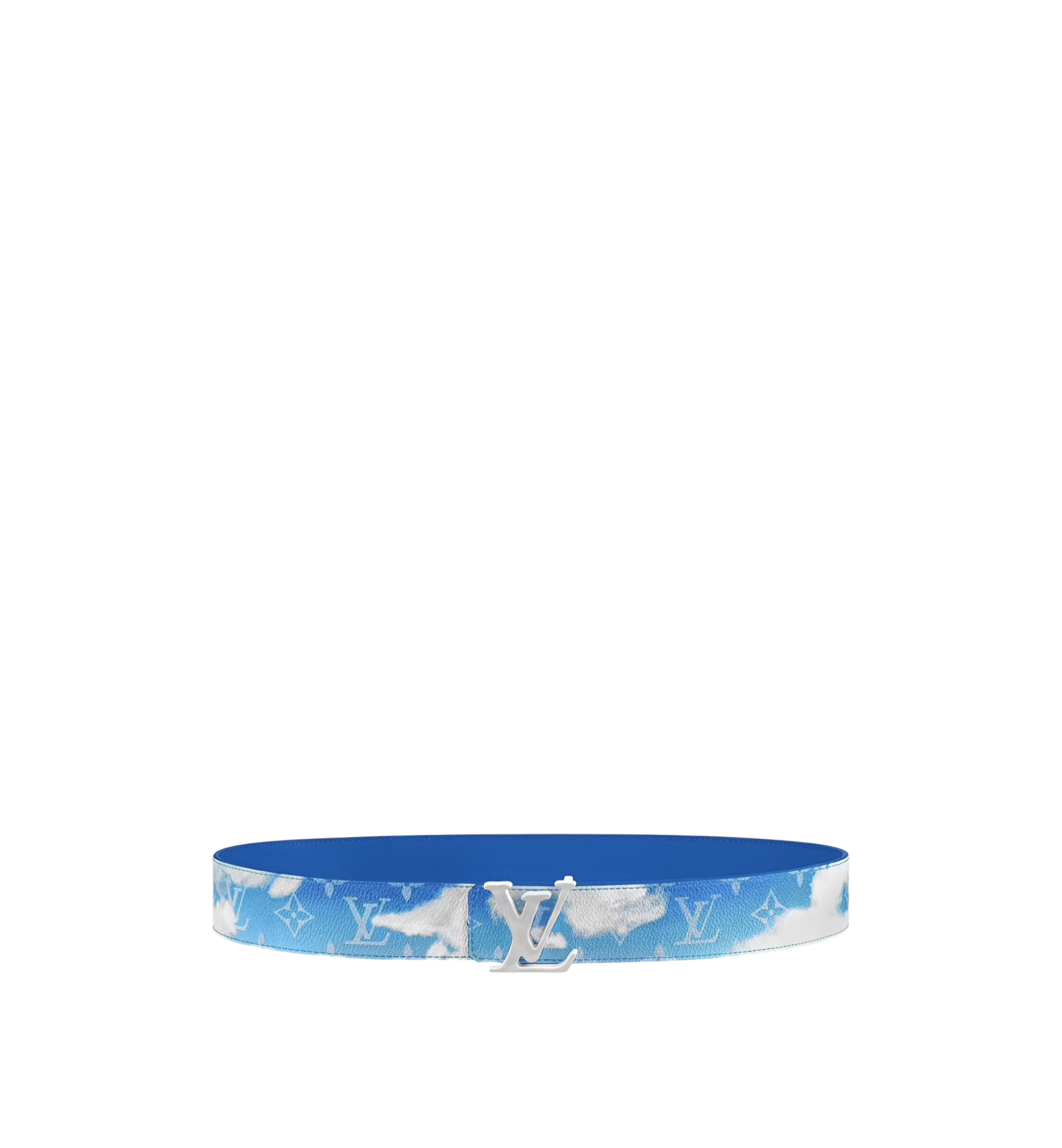 LOUIS VUITTON BELT SHAPE CLOUDS REVERSIBLE BLUE/WHITE