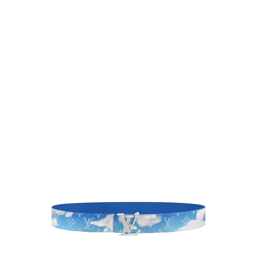 LOUIS VUITTON BELT SHAPE CLOUDS REVERSIBLE BLUE/WHITE
