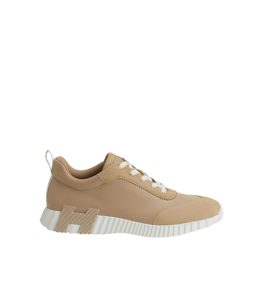Hermès Bouncing Sneaker Calfskin Suede Beige Lin