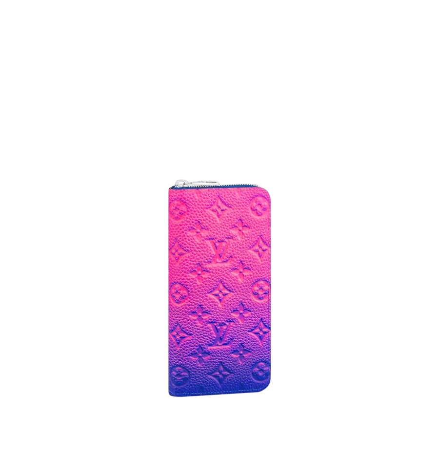 Louis Vuitton Zippy Wallet Taurillon Illusion Bleu Rose
