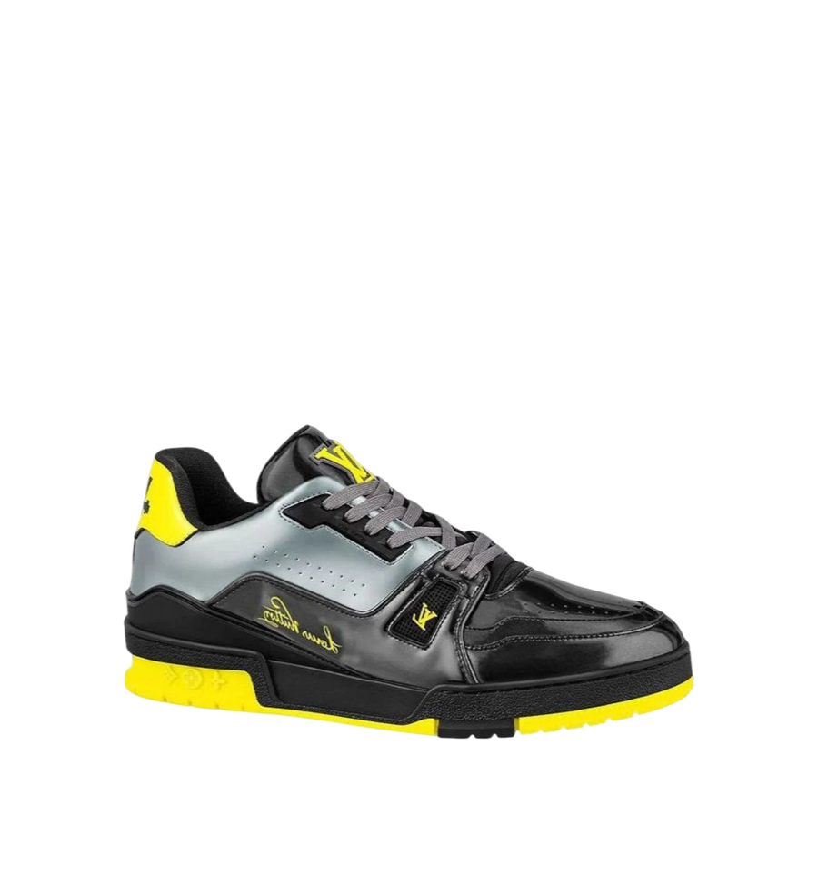 Louis Vuitton Sneaker #54 Black Yellow Men