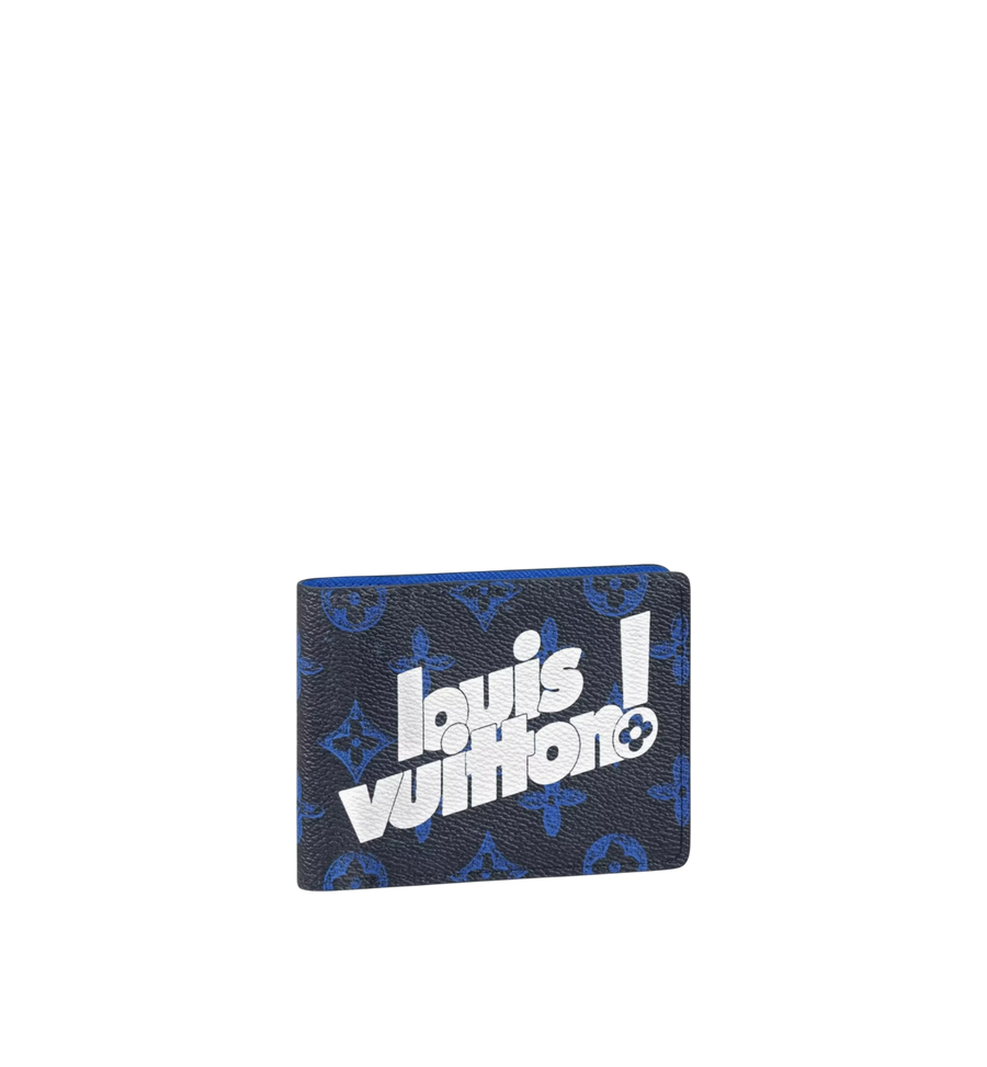 Louis Vuyitton Vintage Monogram Everyday Wallet Blue