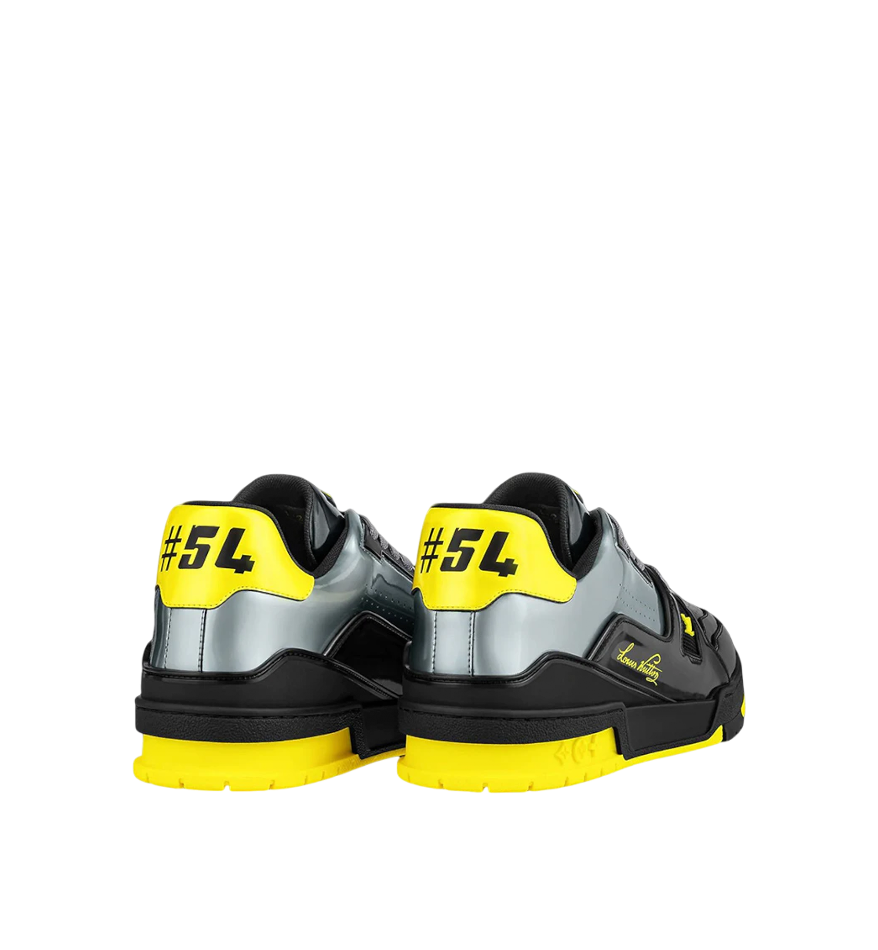 Louis Vuitton Sneaker #54 Black Yellow Men