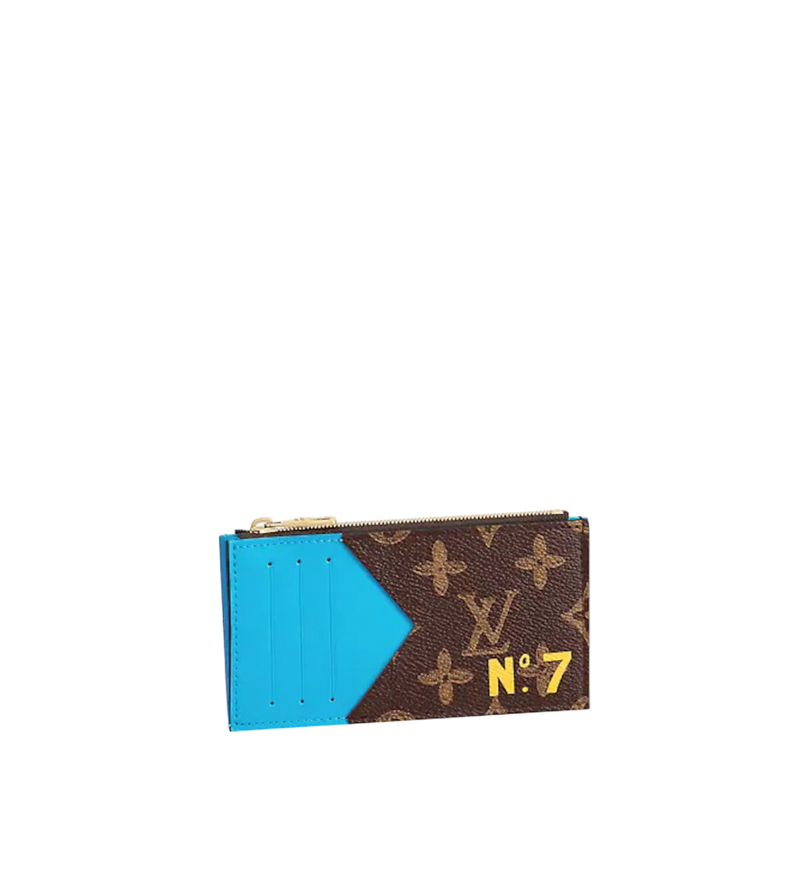 Louis Vuitton Wallet and Coin Holder Virgil Abloh N°7 Monogram Turquoise