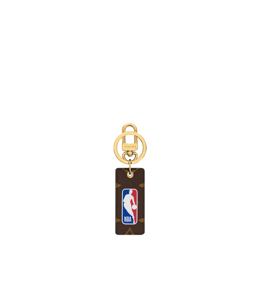 Louis Vuitton x NBA Monogram Letters Tab Bag Charm And Key Holder In Brown