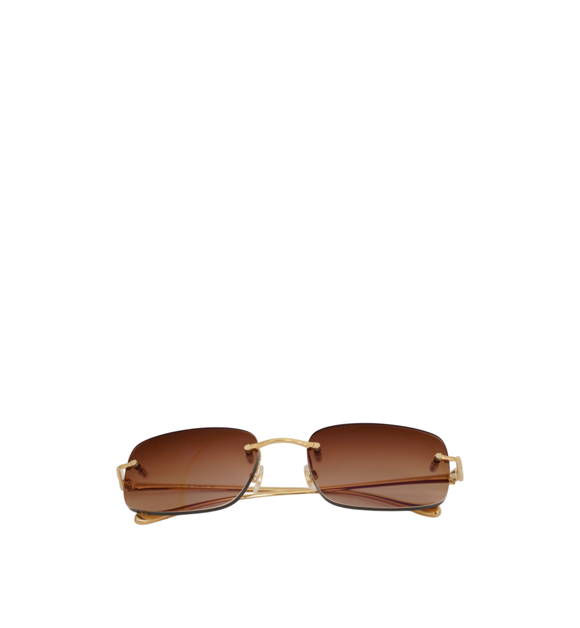 Cartier Sunglasses CT0061O-002 Panthere 2D Gold Full Brown Lens