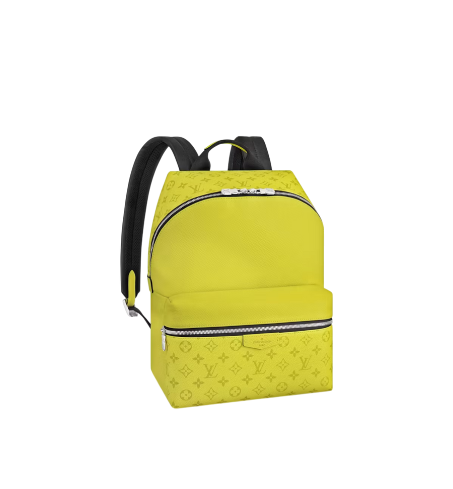 Louis Vuitton Taiga Monogram Discovery Backpack Yellow