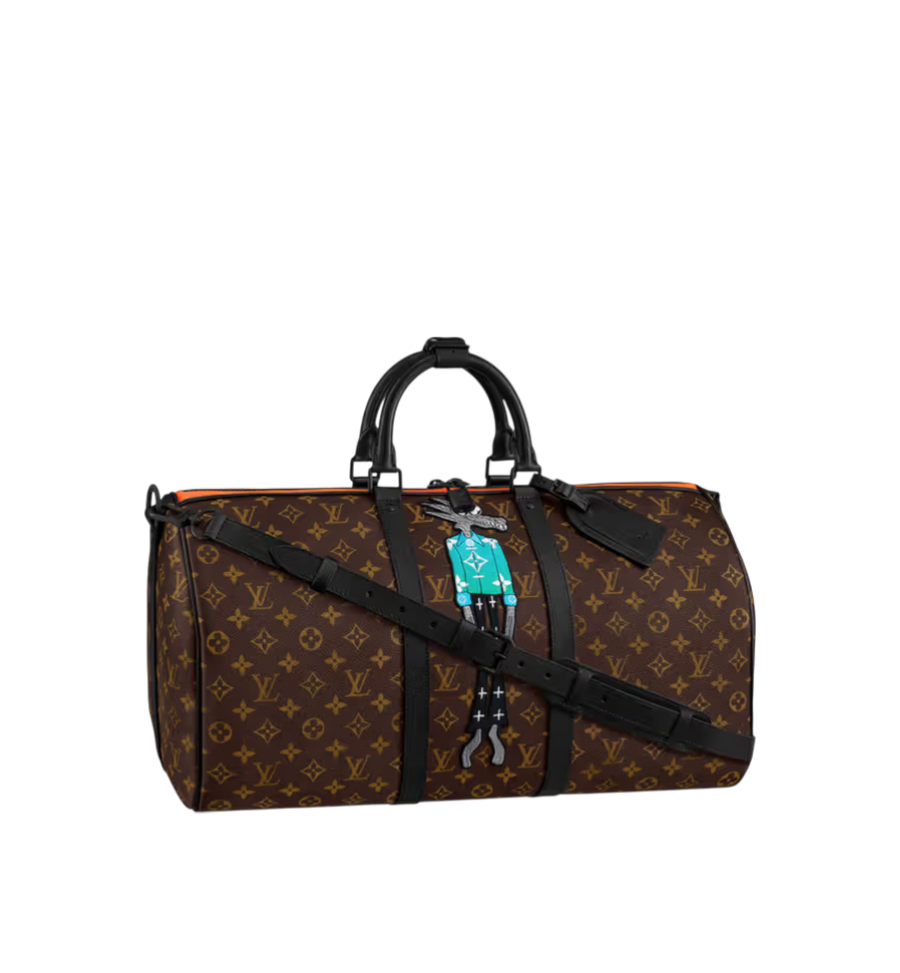 Louis Vuitton Friends Keepall Monogram Black and Orange