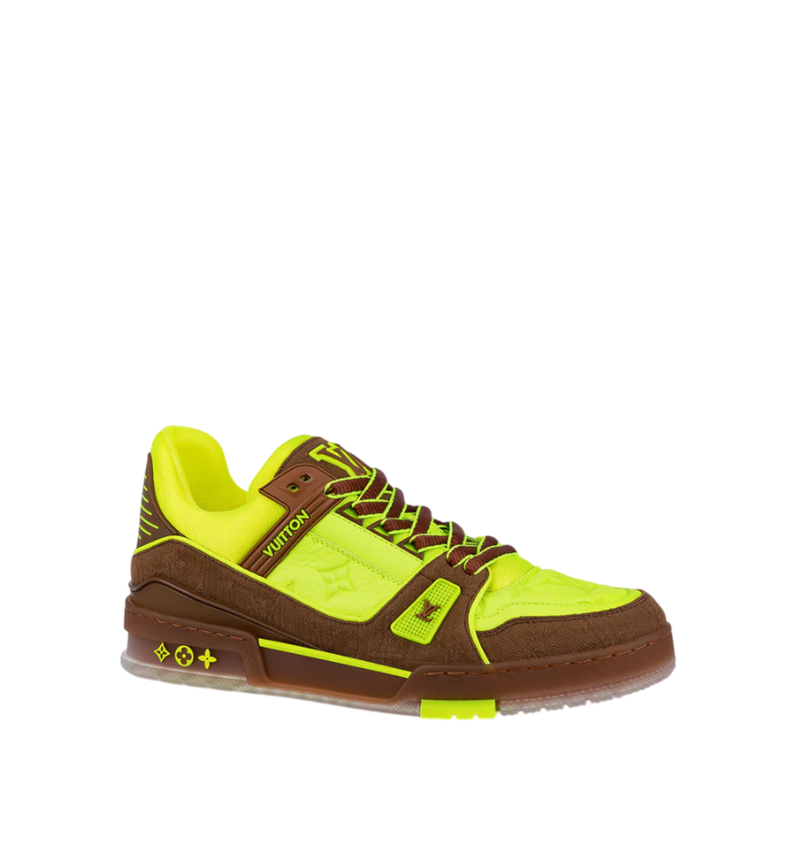 Louis Vuitton Sneaker Denim Brown Yellow Men