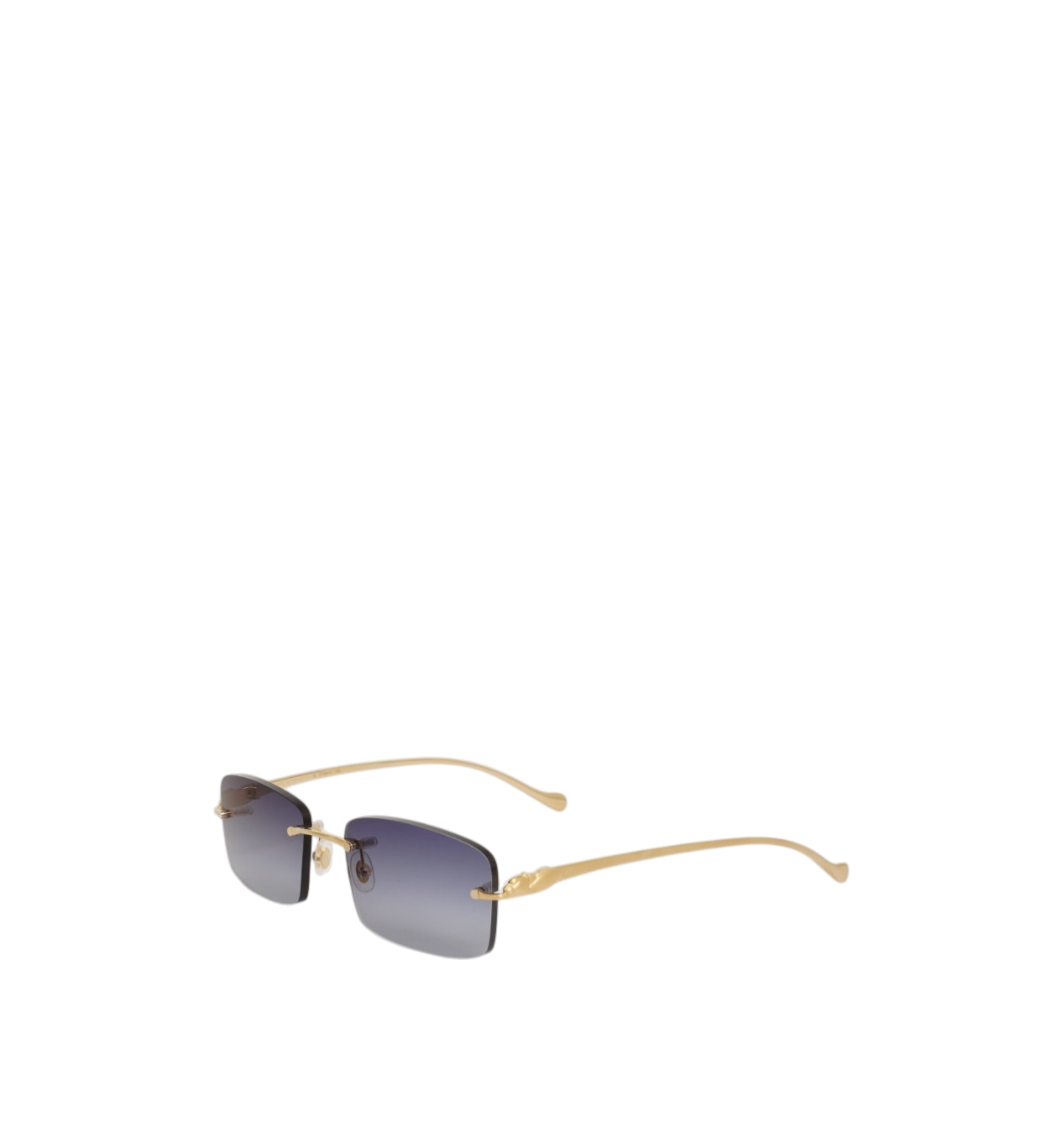 Cartier Sunglasses CT0061O-002 Panthere 2D Gold Grey Lens