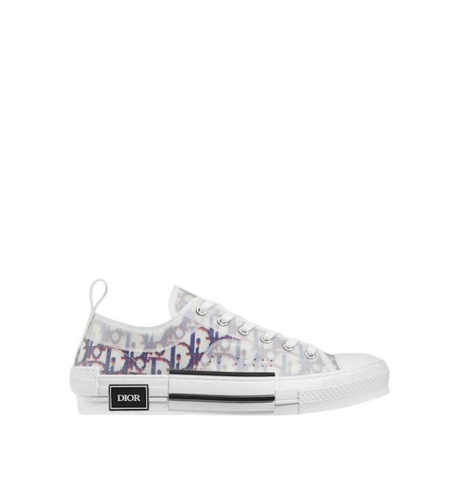 Dior Oblique Transparency Low-Top Sneakers In Blue | Red