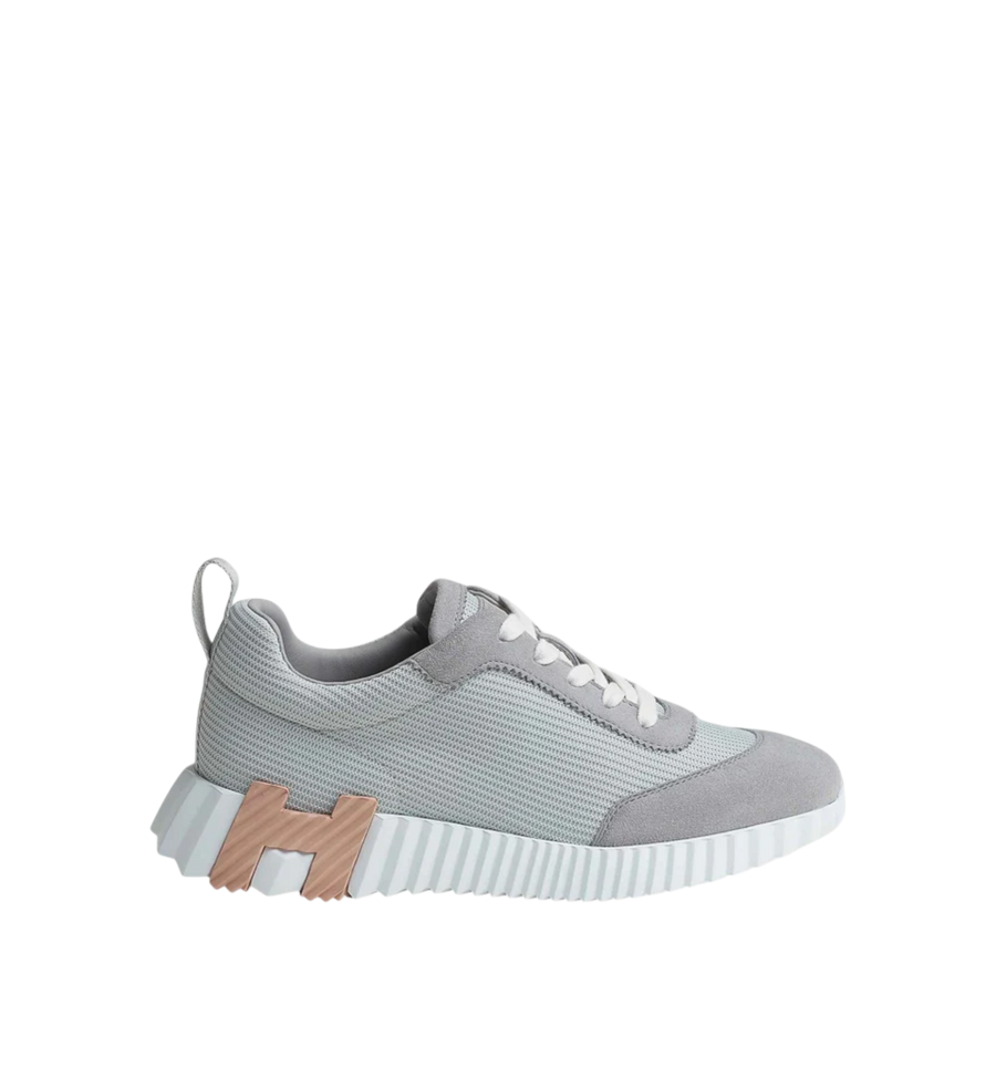 Hermès Bouncing Sneaker "Gris Temperance With Yellow"