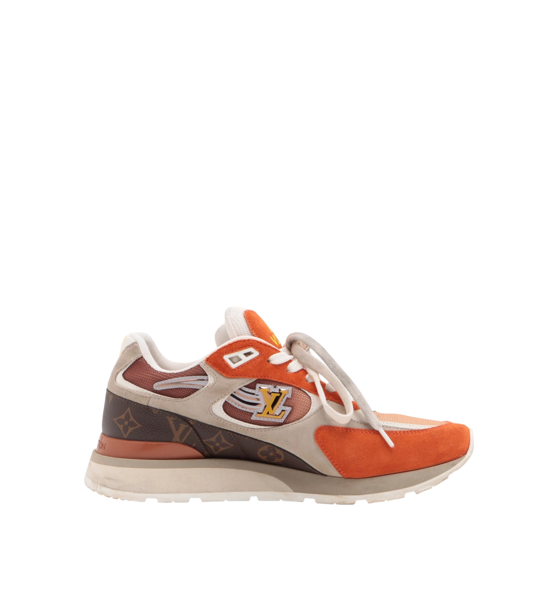 LOUIS VUITTON TRAINERS ORANGE AND WHITE MEN