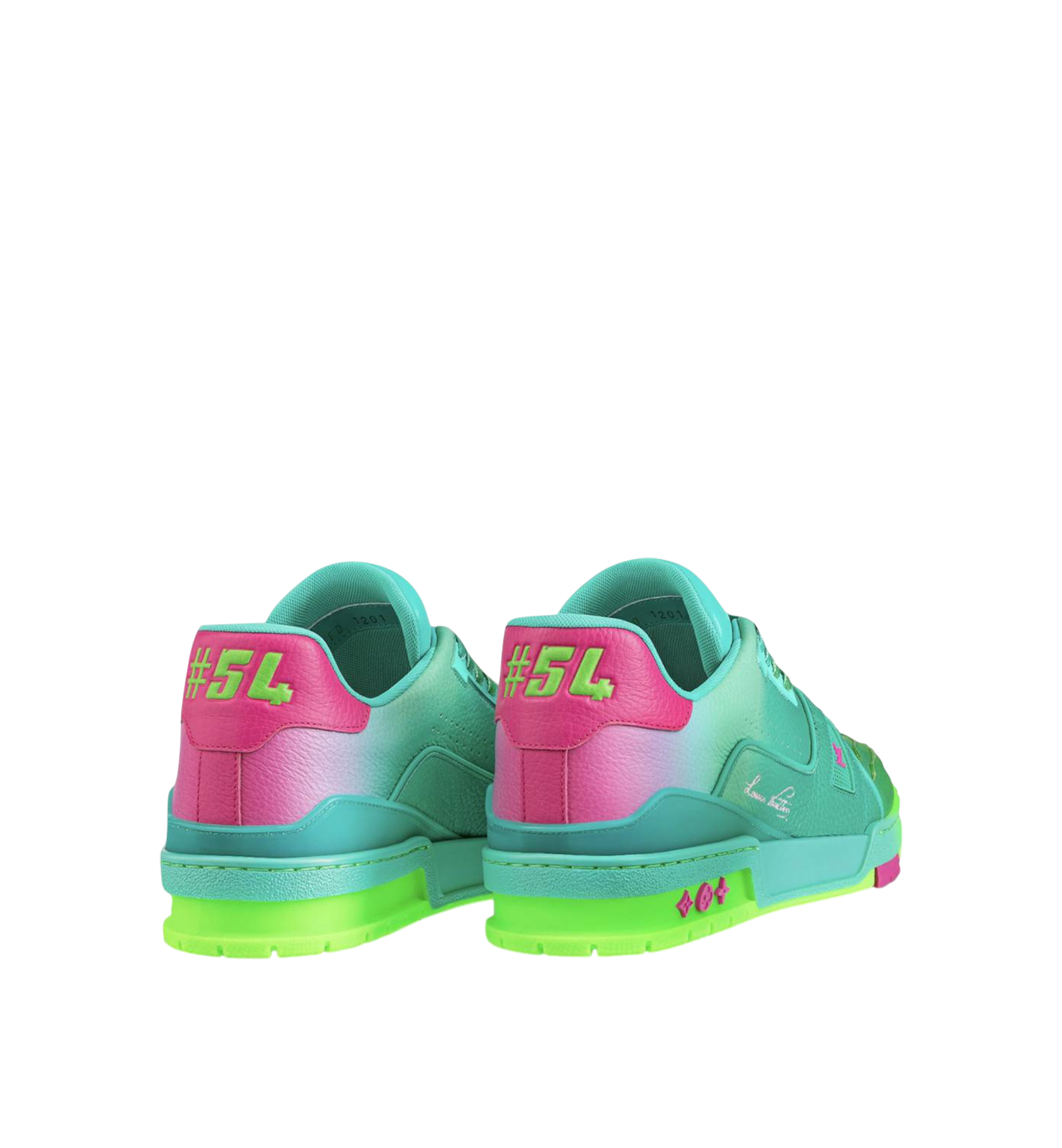 Louis Vuitton Sneaker #54 Aqua And Pink Men