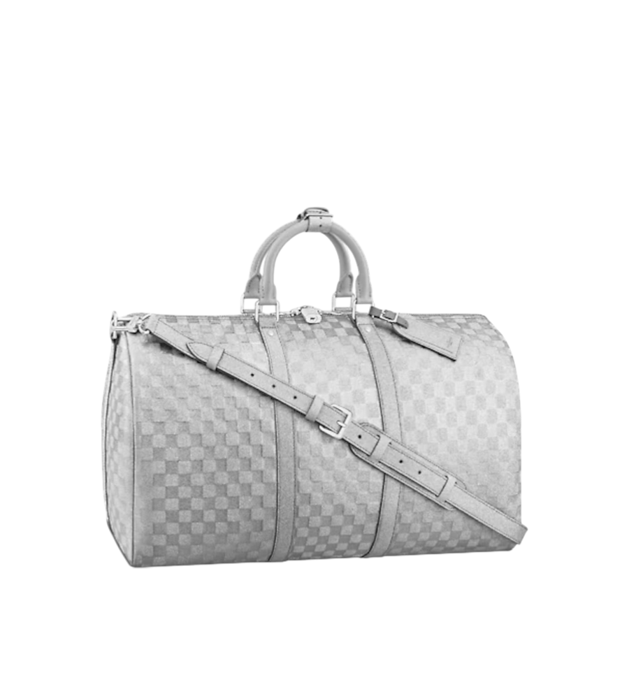 Louis Vuitton Keepall 50B Glitter Silver