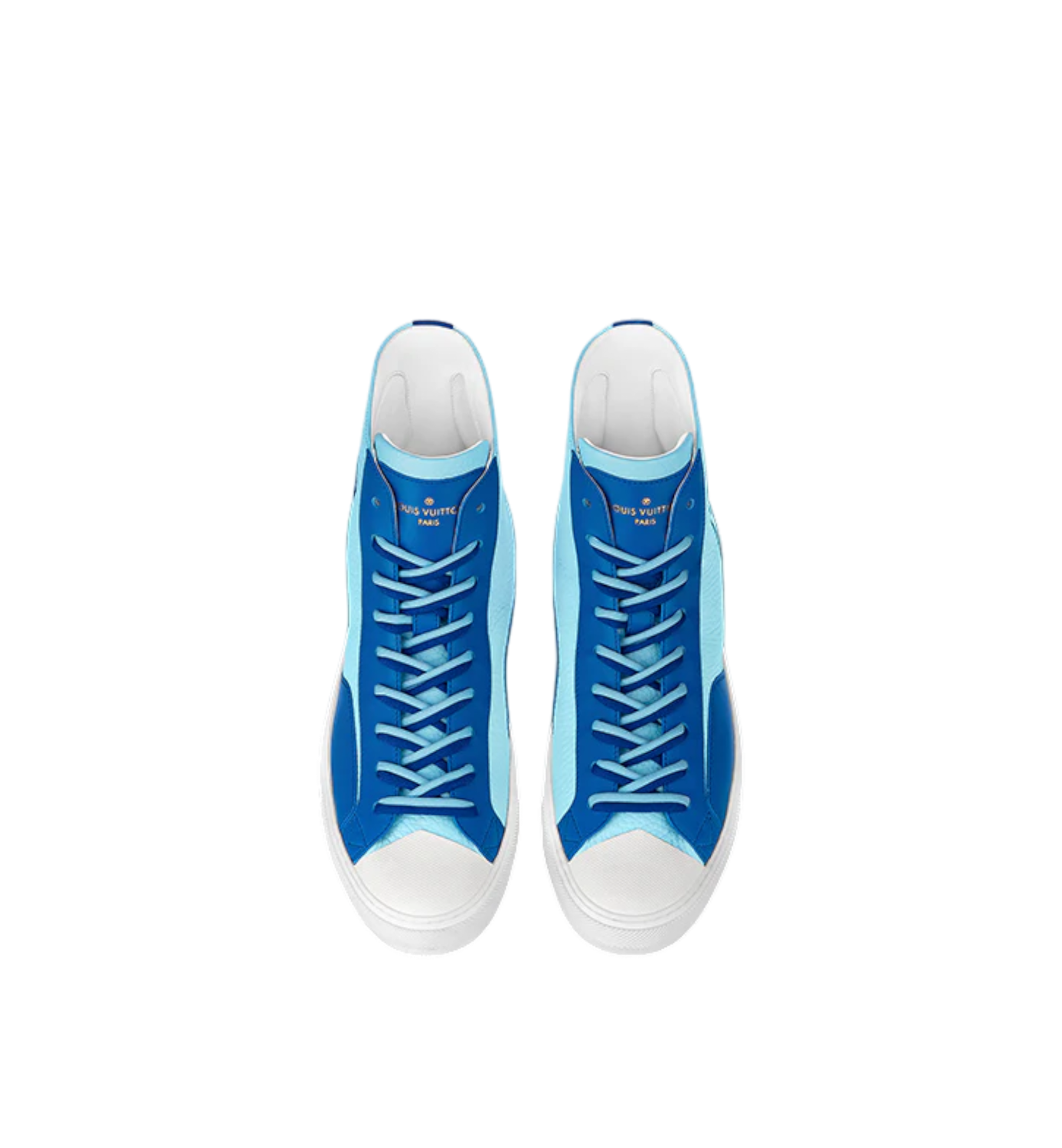 Louis Vuitton Rivoli High Sneaker Taurillon Aqua Big Logo Men