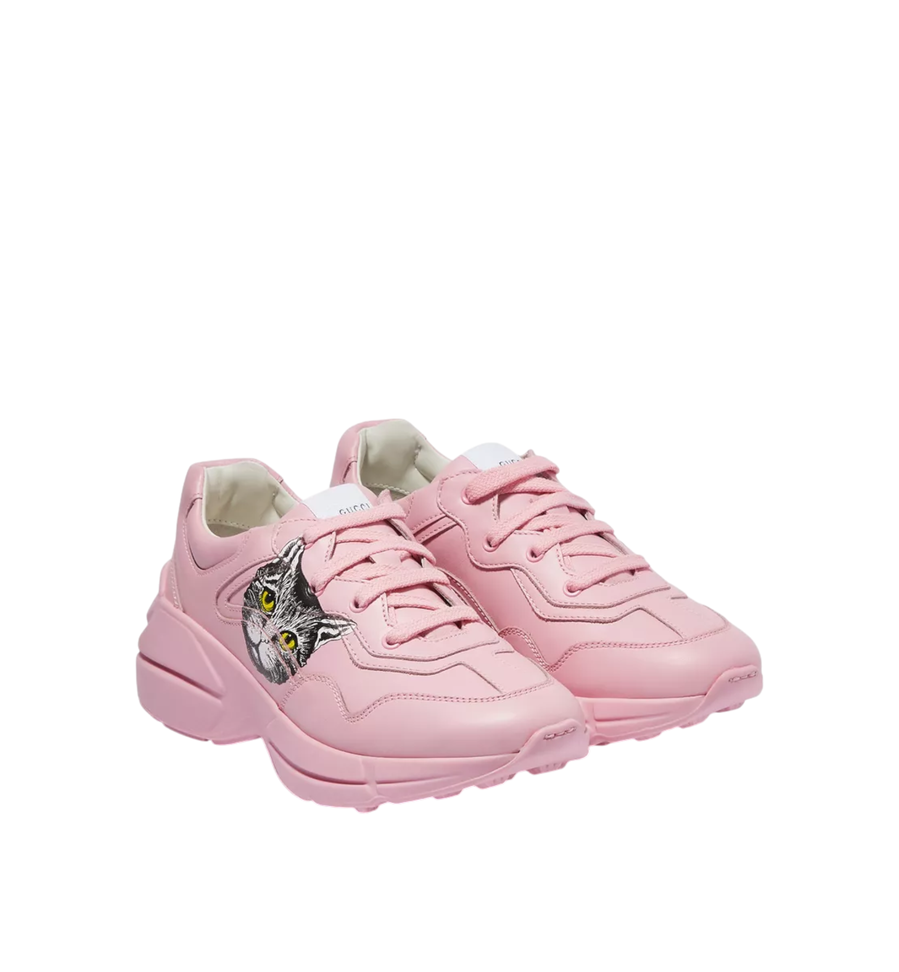 GUCCI SNEAKER PINK LEATHER MYSTIC CAT WOMEN