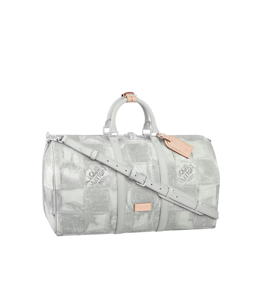 Louis Vuitton Keepall Bandouliere 50 Light Grey