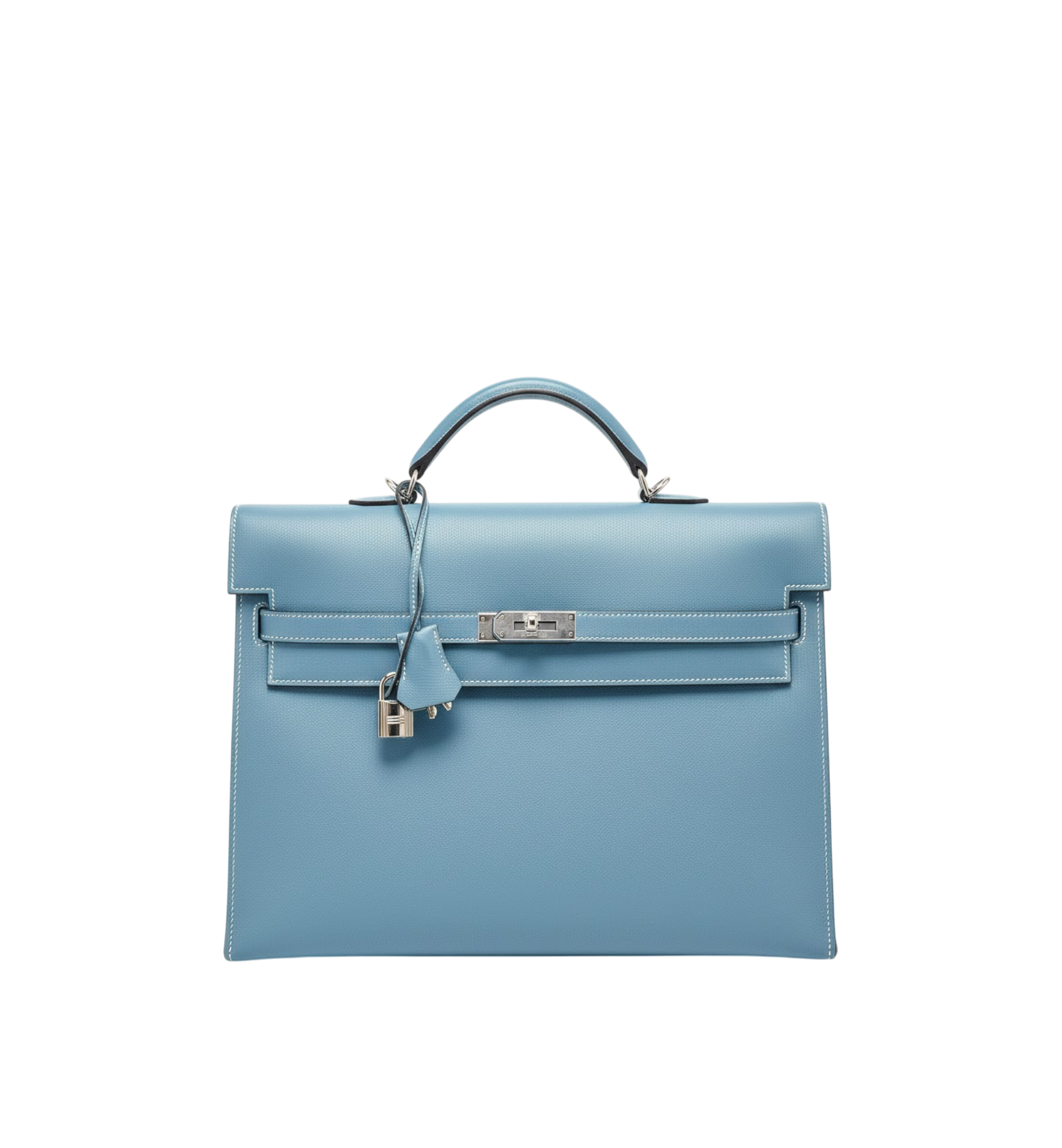 Hermès Blue Jean Epsom Leather Kelly Depeches 34 Briefcase