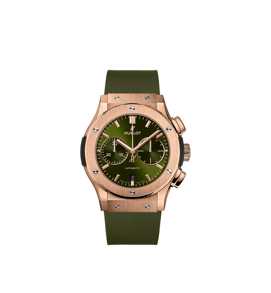 Hublot Chronograph King Gold Green 45 Ref. 521.OX.8980.RX