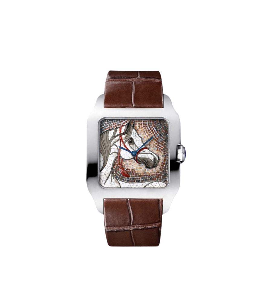 Cartier Santos-Dumont XL "Decor Cheval" Ref. HP100526