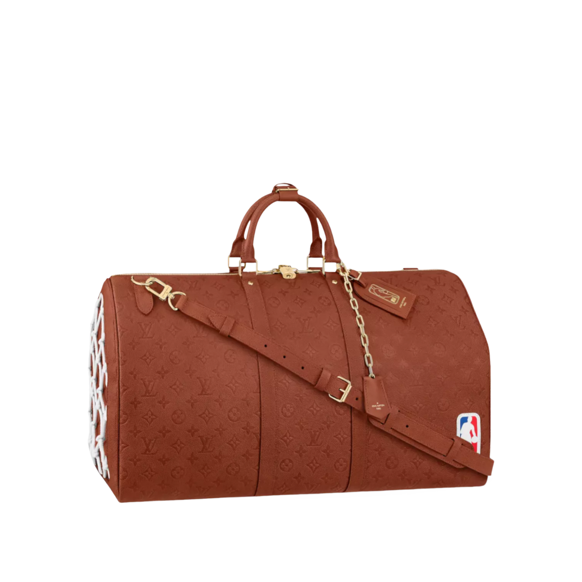 Louis Vuitton x NBA Keepall 55 | Brown Ball Grain Monogram Leather