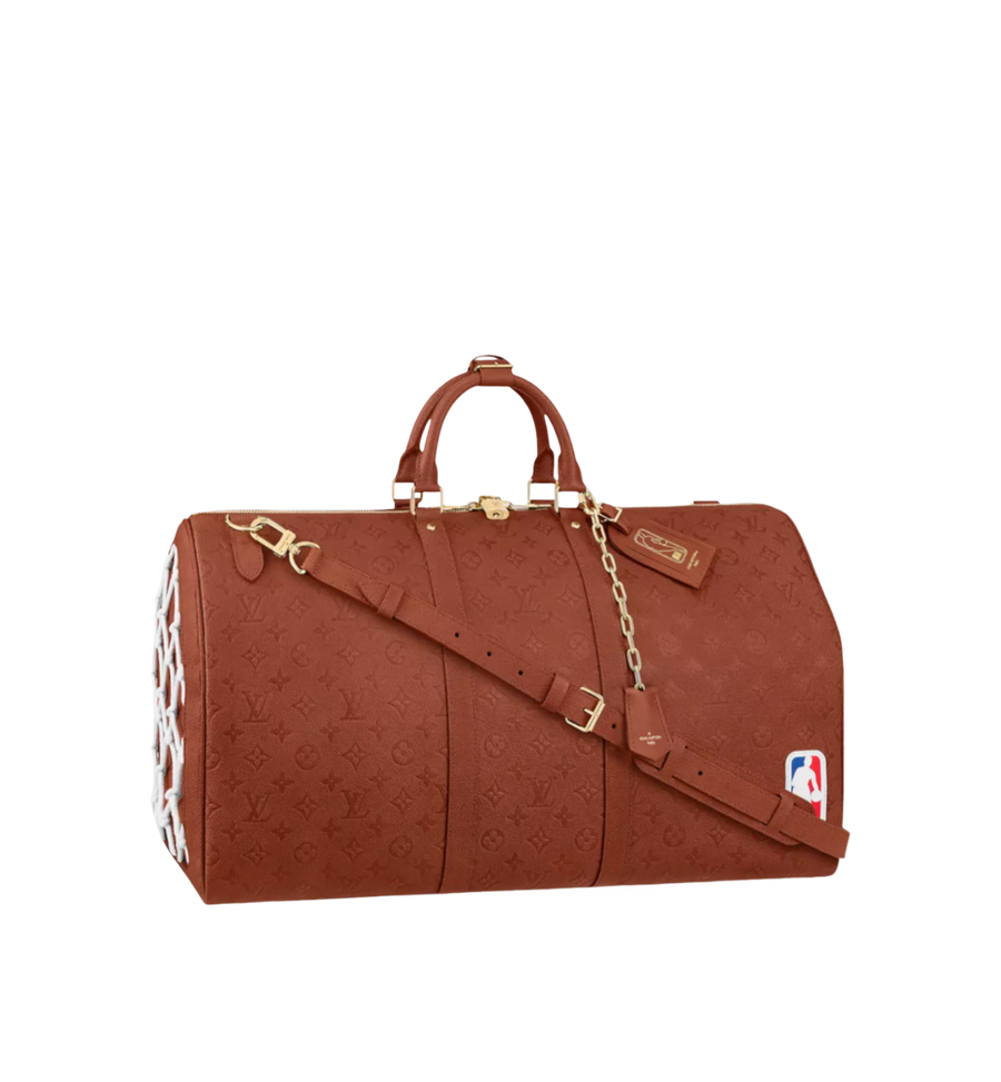 Louis Vuitton x NBA Keepall 55 Ball Grain Leather Monogram Brown