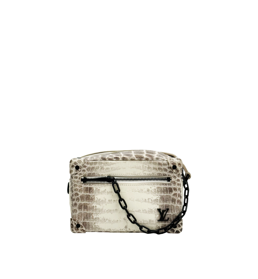 Louis Vuitton x Virgil Abloh Sahara Himalayan Crocodile Mini Soft Trunk Black Hardware