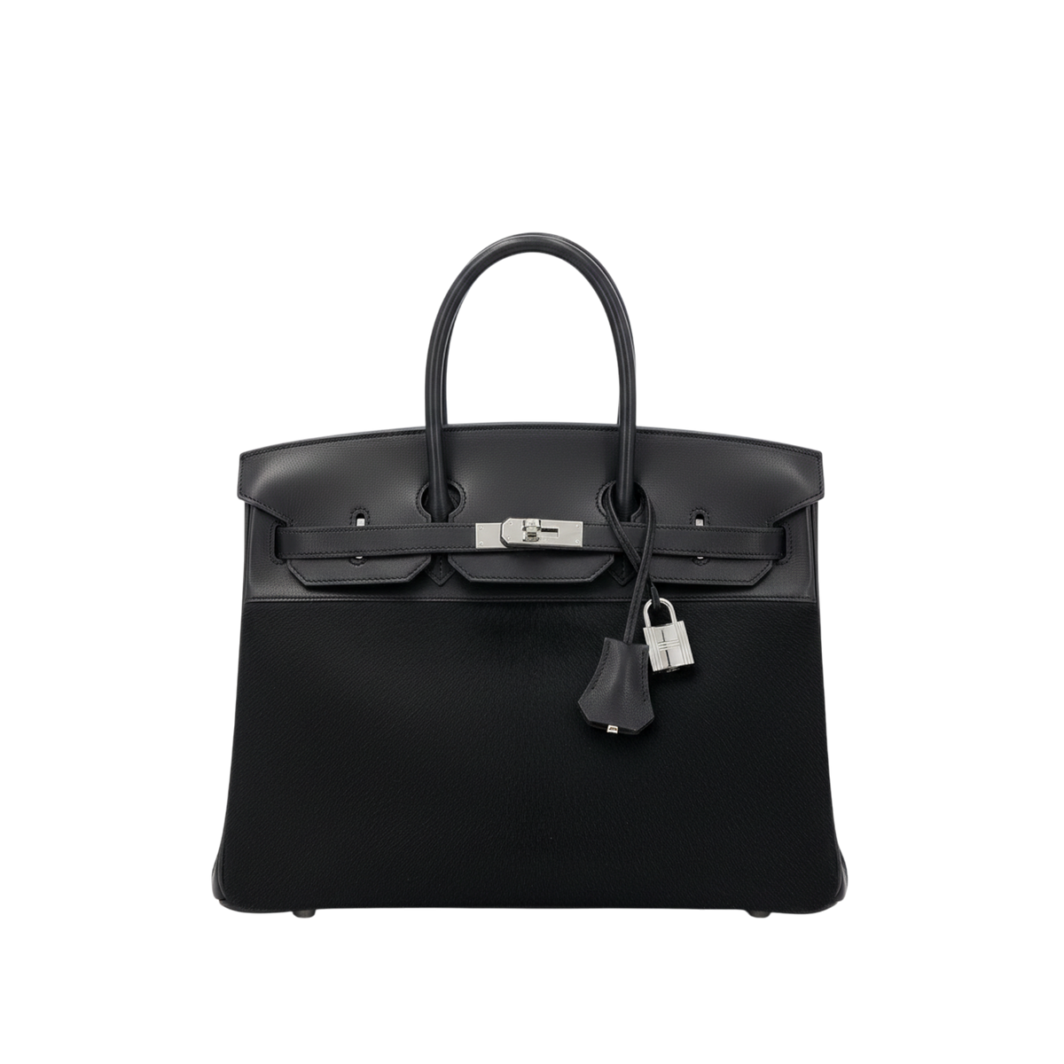 Hermès Birkin Troika 35 Black Evercalf Veau Troika Palladium