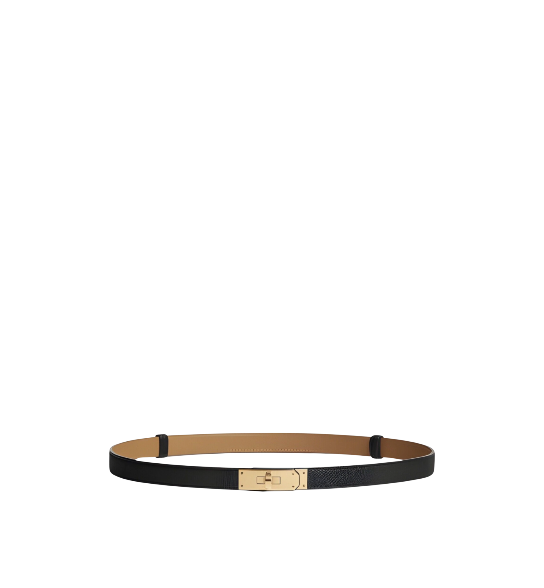 Hermès Kelly Belt Noir (89) Epsom Gold Hardware