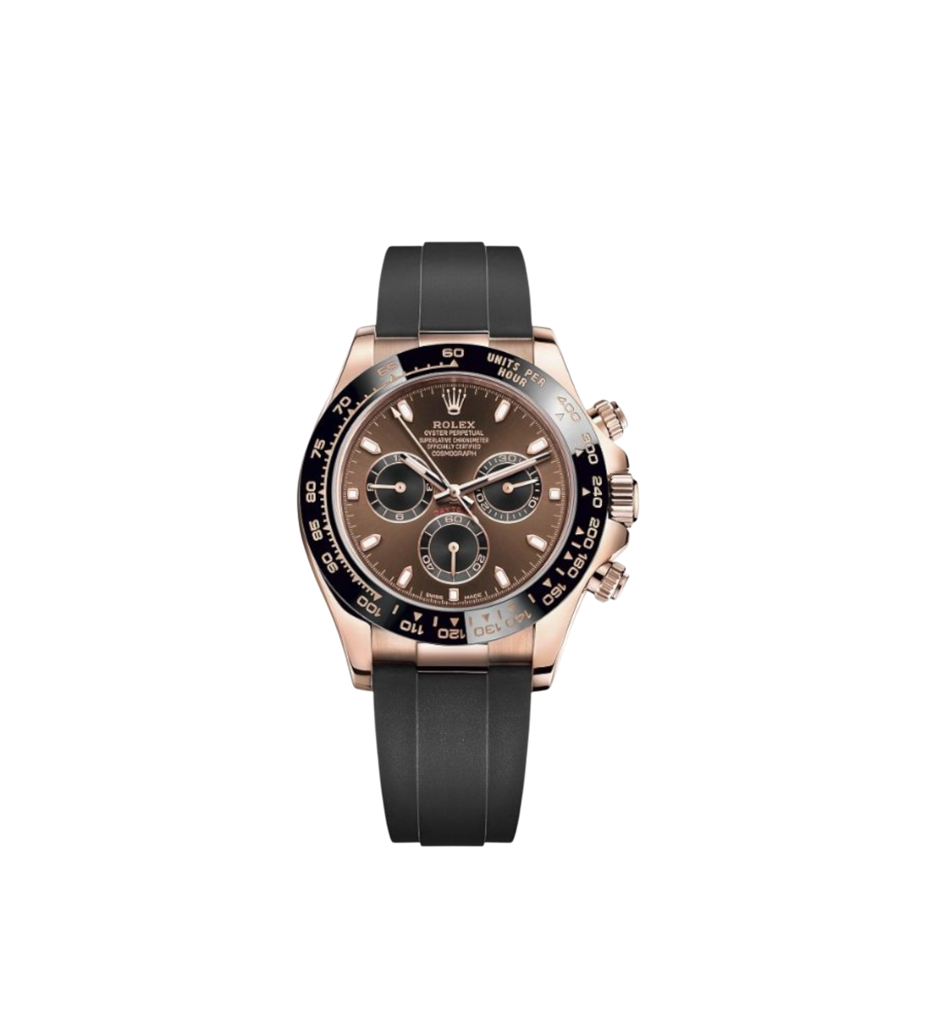 Rolex Daytona 40 Oysterflex Rose Gold Chocolate Dial Ref. 116515LN