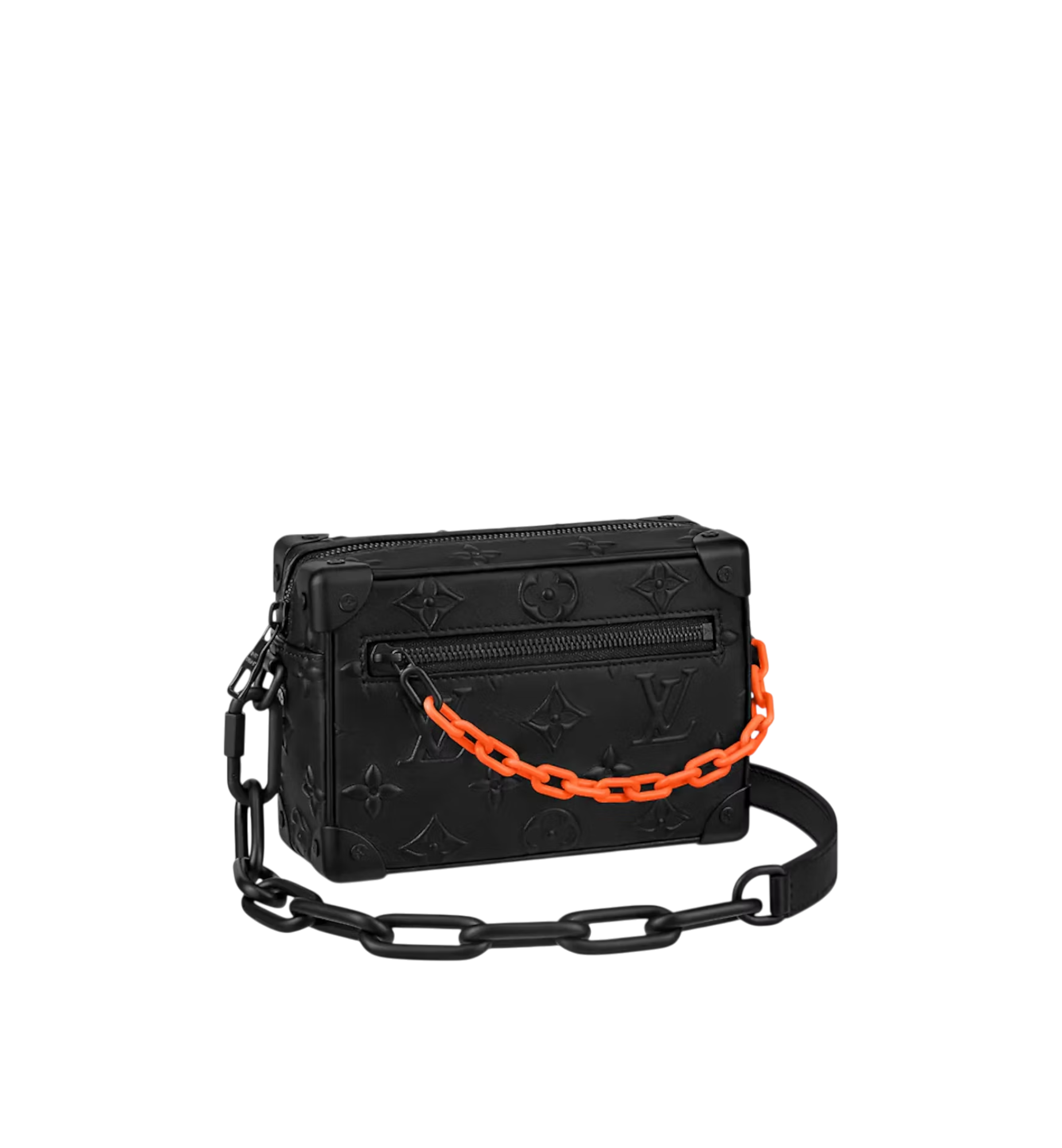 Louis Vuitton Mini Soft Trunk Monogram Black Orange Chain