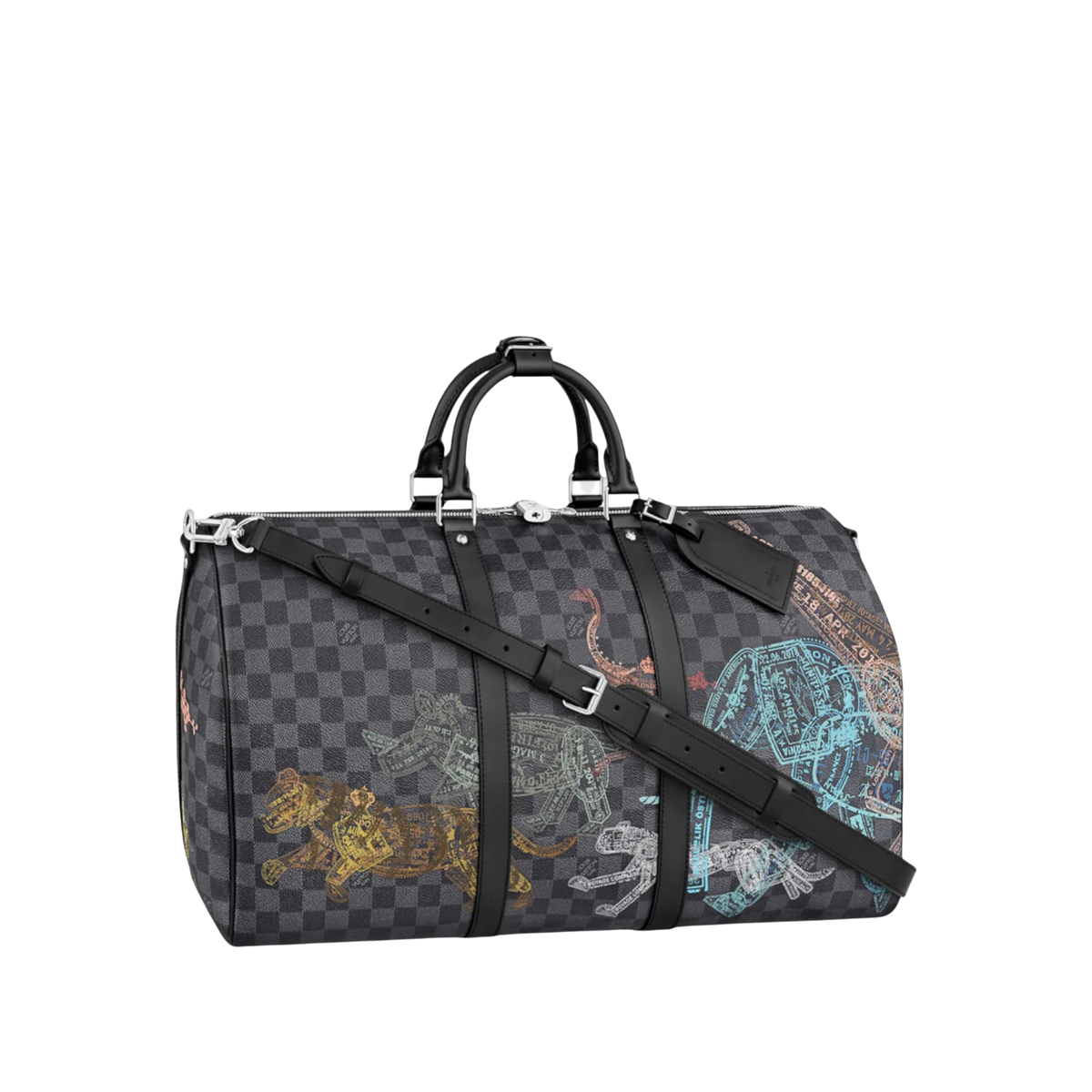 Louis Vuitton Keepall 50 Bandoulière | Damier Graphite with Stamp