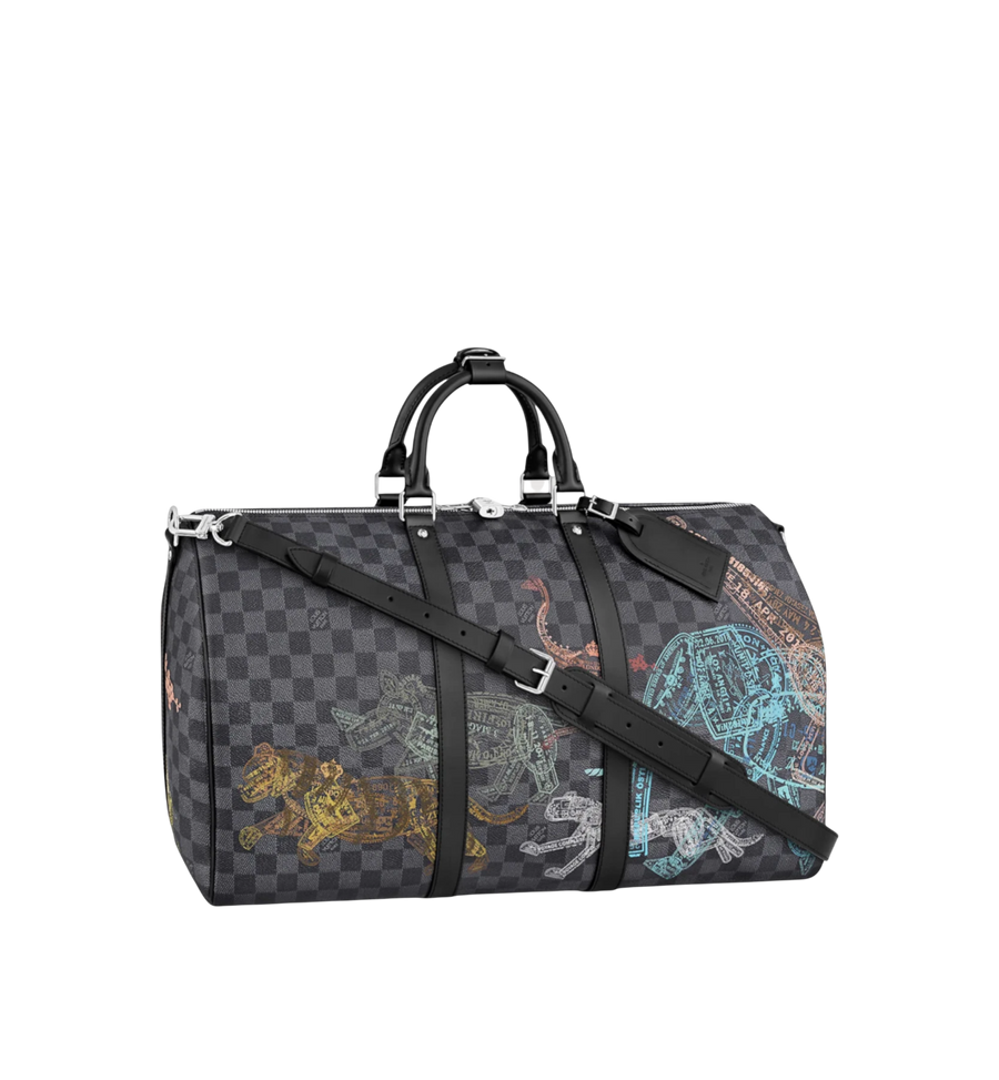 Louis Vuitton Keepall 50 Band. Damier Graphite Stamps