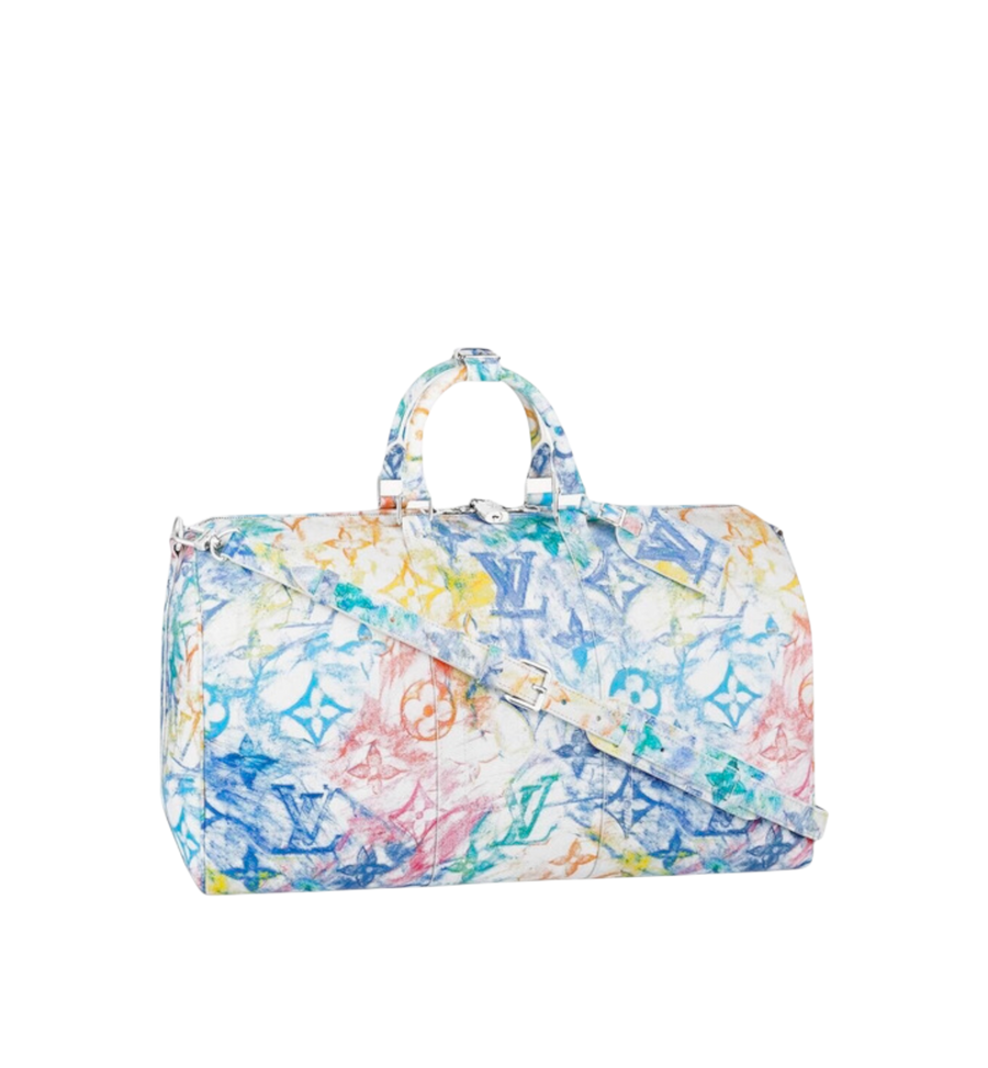 Louis Vuitton Monogram Pastel Colors Keepall Bandouliere 50 Multicolor