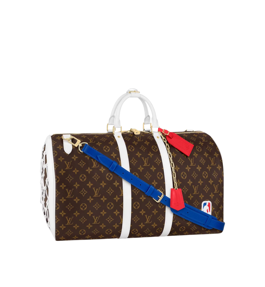 Louis Vuitton x NBA Keepall 55 Monogram White Handles