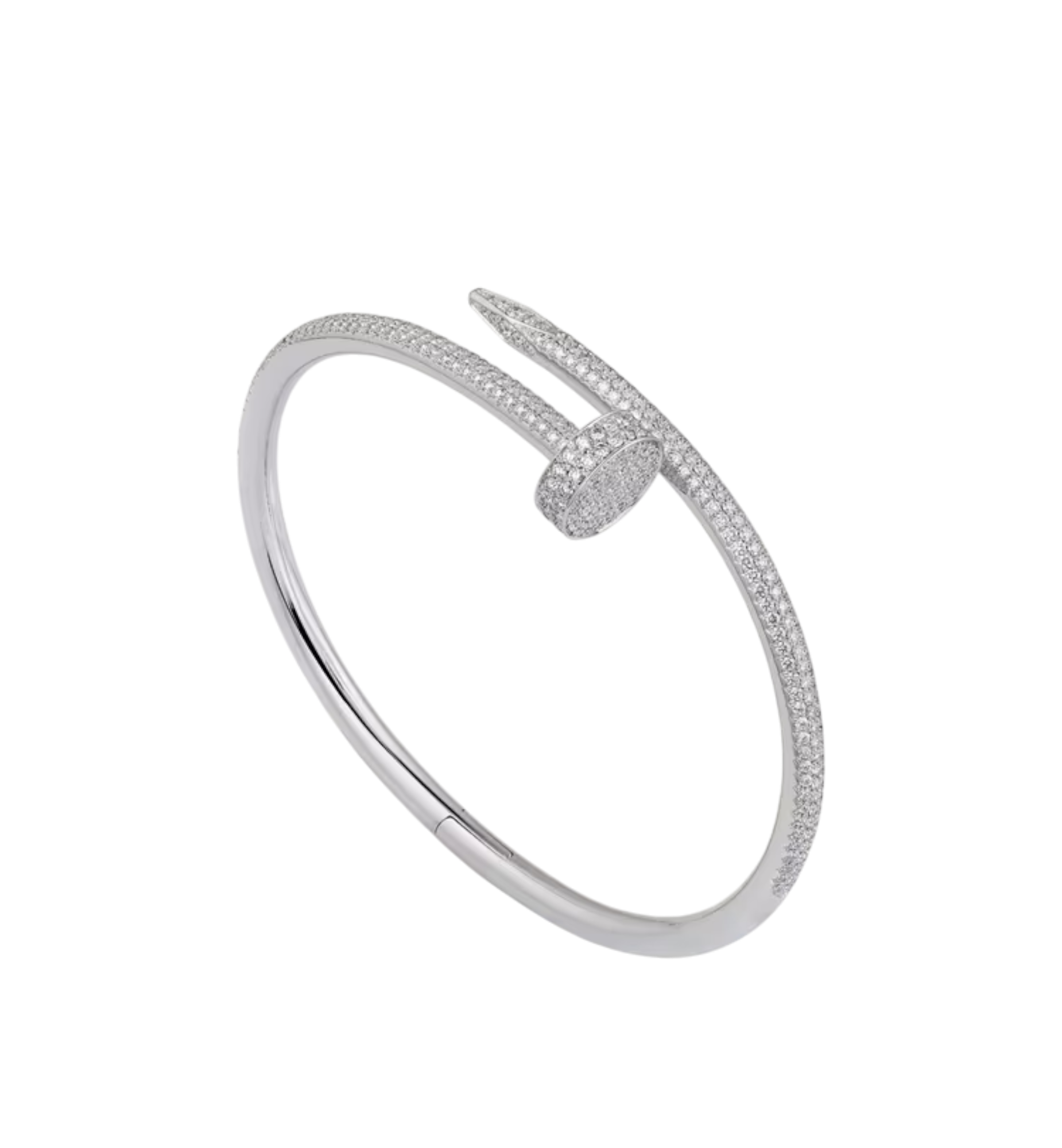 Juste un Clou bracelet, classic model, half-paved 