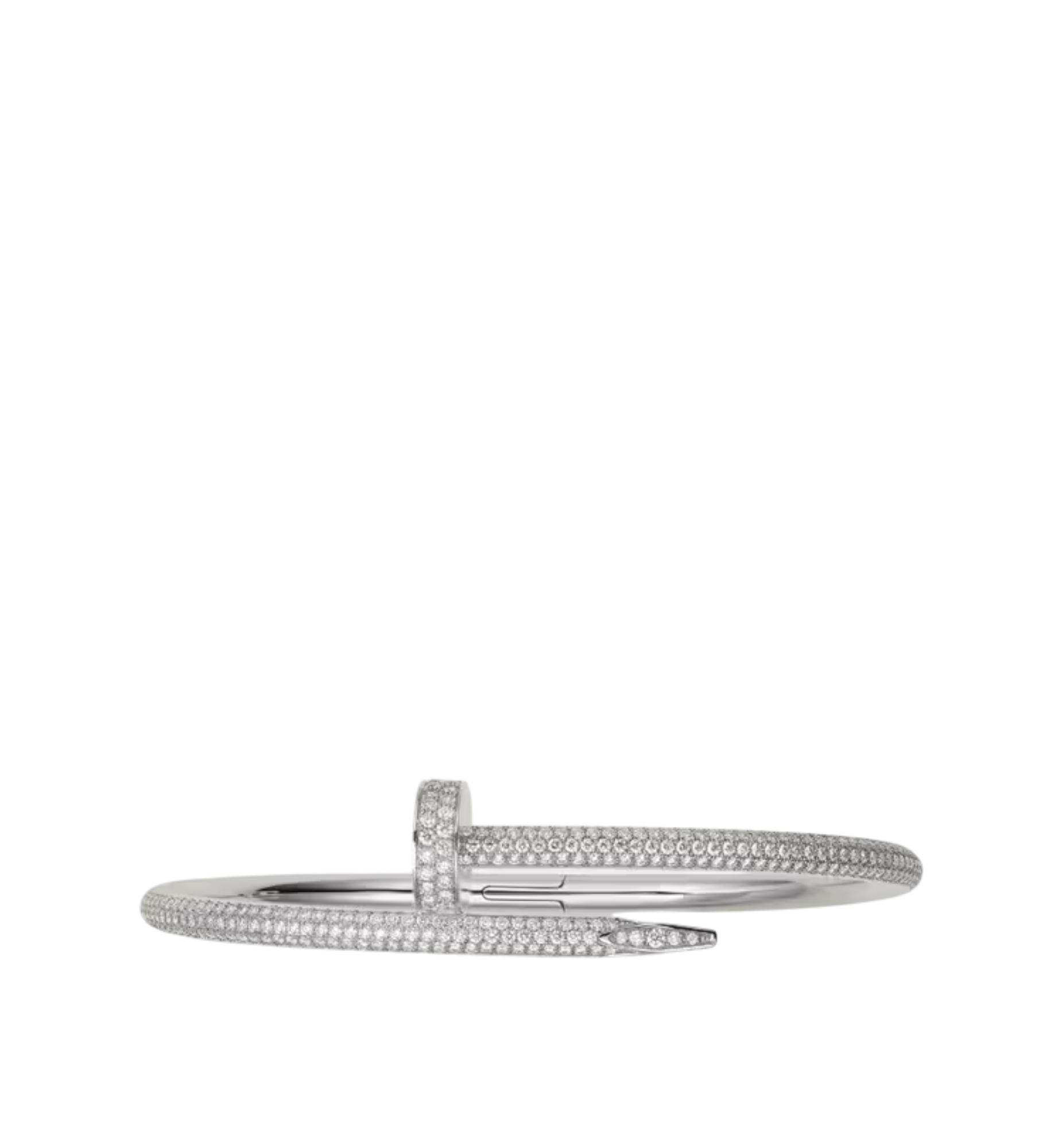 Juste un Clou bracelet, classic model, half-paved 